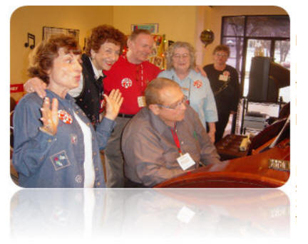 Happy People Playing the Organ